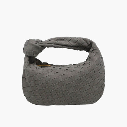Nivire – Women’s Mini Suede Shoulder Bag with Woven Knot Design