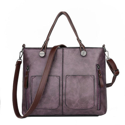 Nivire – Women’s Vintage PU Leather Shoulder Bag with Adjustable Crossbody Strap