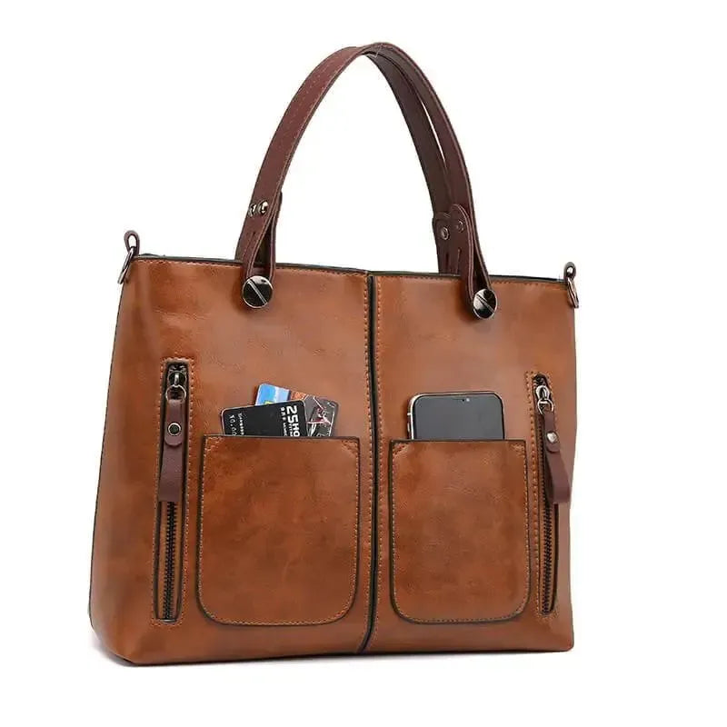 Nivire – Women’s Vintage PU Leather Shoulder Bag with Adjustable Crossbody Strap