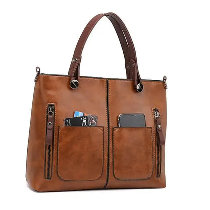 Nivire – Women’s Vintage PU Leather Shoulder Bag with Adjustable Crossbody Strap